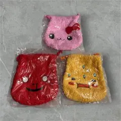しずくちゃんもこもこ巾着ポーチ３点セット