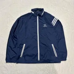 【古着】80s adidas ネイビー ナイロンジャケット　vintage