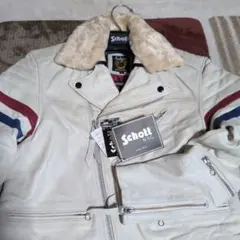 Schott クラシックレーサー レザージャケット ワッペン ダーティー加工