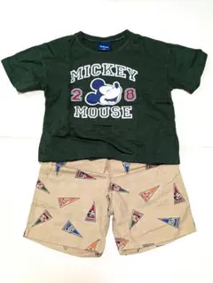 ミッキーマウス ディズニー Tシャツとショートパンツのセットアップ　100cm