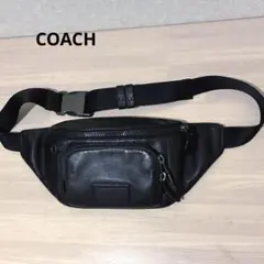 COACH コーチ ボディバッグ テレインベルト レザー黒 メンズ F75776