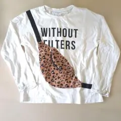 ZARA ザラ キッズ ロンT ヒョウ柄ポケット付き長袖Tシャツ 140