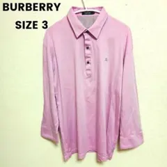 BURBERRY バーバリー ブラックレーベル 長袖 ポロシャツ ピンク 3