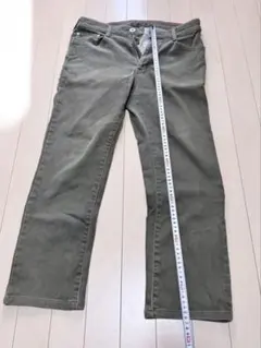 エドウィン ジャージーズ M カーキ 伸びる ウエスト74~82 股下63