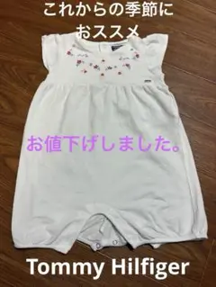 【Tommy Hilfiger】ホワイト 花柄刺繍 ツーウェイ・ドレスオールのサムネイル