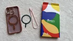 iPhone16 ProケースMeifigno ローズゴールド