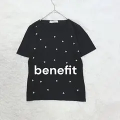 benefit♡クローバー刺繍サマー半袖ニット ネイビー シンプル 上品 キレイのサムネイル