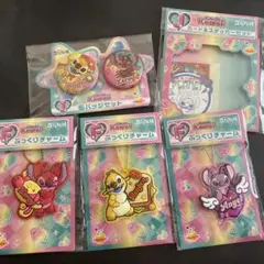 happyくじスティッチぷっくりチャーム・缶バッチ・カードステッカー
