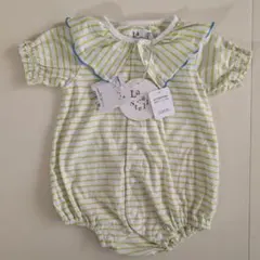新品タグ付 80 LaStella ラ・ステラ ロンパース ストライプ