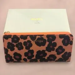 新品未使用 MUVEIL 花柄レオパード柄 長財布 ブラウン×オレンジのサムネイル