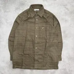 Lyle&Scott 長袖シャツ チェック ブラウンM ウール混 アメカジ