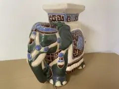 象 置物 花台 陶器 オブジェ エレファント インテリア - メルカリ