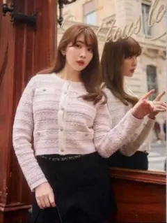 【お値下げ】Herlipto ツイードニットカーディガン M 2026年最新】herlipto ツイードカーディガンの人気アイテム - メルカリ