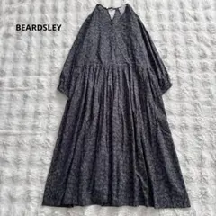 極美品✨ビアズリー 後ろ裾刺繍ワンピース デニム ロングワンピース A