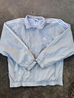 90s adidas グレー ナイロンジャケット