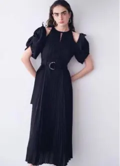 SNIDEL 2wayボリュームスリーブプリントワンピース