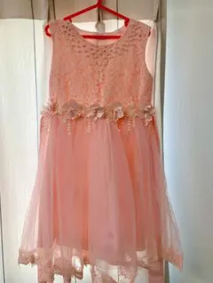 キッズドレス ピンク フラワー装飾 120cm
