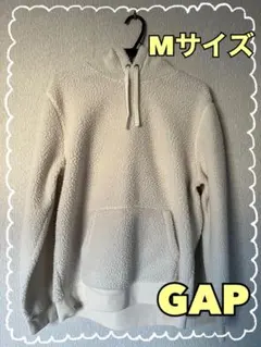 ギャップ　GAP　メンズ　ボアパーカー　フード付き　Mサイズ　ホワイト　クリーム
