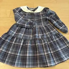 H&M 襟付きチェック柄 ワンピース