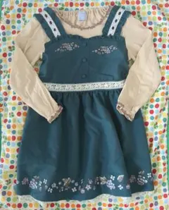 axes 花柄刺繍 ワンピース 120cm