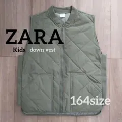 ★【新品】ZARA キッズ オリーブグリーン キルティングベスト 164cm