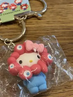 関西万博　ミャクミャクキティ　サンリオ　立体マスコットカラーキーホルダー