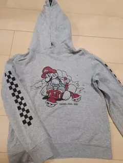 スーパーマリオ パーカー 140サイズ グレー
