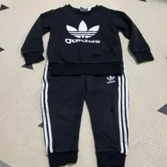 adidas ブラック スウェットセット　90センチ