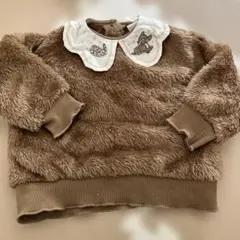 Cottoli ブラウン 襟付きトレーナー