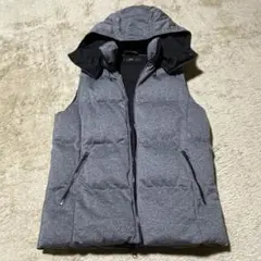 AZUL by moussy フード付きダウンベスト Sサイズ グレー