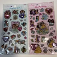 ディズニープリンセス キラキラシール 2シートセット　正規品