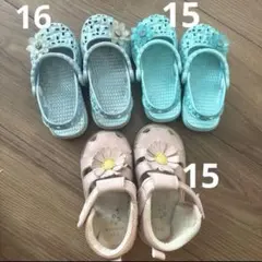 キッズ用サンダル　水色　水陸両用　15㎝　16㎝