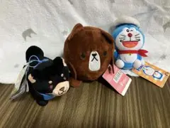 ドラえもん・ブラウン・黒柴 ぬいぐるみセット