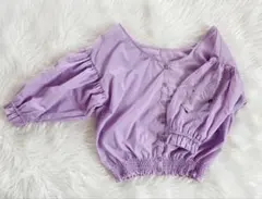 ダブルクローゼット　ブラウス　パープル