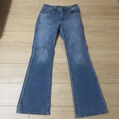 GUミドルライズフレアジーンズ