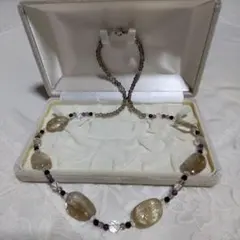 ルチルクォーツ、天然石ネックレス