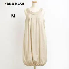 ザラベーシック　ノースリーブ バルーンシルエット ワンピース M