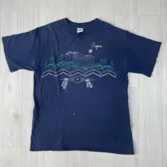 【訳アリ】90s　USA製　袖シングルステッチ　Tシャツ　オレゴン　メンズL