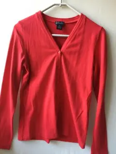 Rafaella レッド 長袖カーデ M