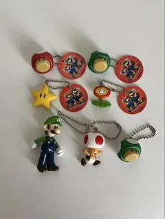 【値下げ】スーパーマリオ　ボールチェーンキーホルダー　7点セット