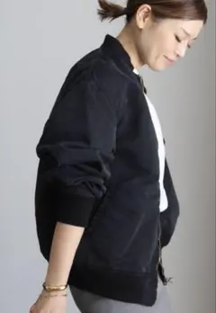 ドゥーズィエムクラス　ミリタリージャンパー　ブラック定価52,800円