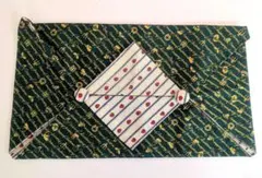 ハンドメイド ボックスティッシュカバー 布製（いちご柄×クリスマス柄）ボタン付き