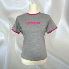 y2k archive 00s 平成 adidas 半袖Tシャツ ロゴ ピンク