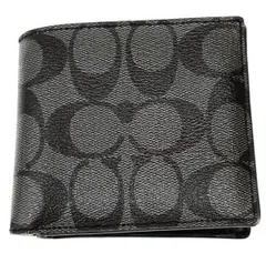 COACH シグネチャー 二つ折り財布 ブラックのサムネイル