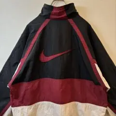 【激レア】ナイキ　ナイロンジャケット　ビッグロゴ　刺繍　銀タグ