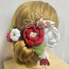 つまみ細工髪飾り　成人式和装552