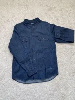 デニムシャツ ダークブルー 2ポケット