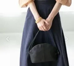 北欧暮らしの道具店　撥水レザーショルダーバッグ　ブラック