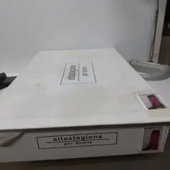 altastagione ロングブーツ 赤茶ストライプ
