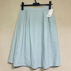 新品　UNIQLO ユニクロ　ハイウエスト　クレープタックスカート　グリーン　M